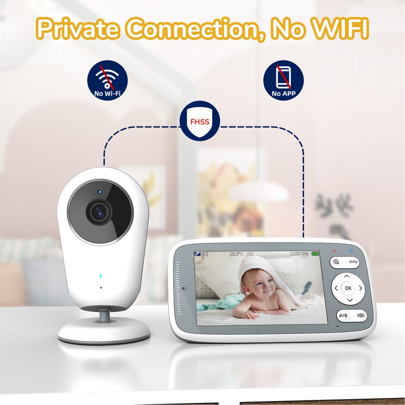 4 Inch Baby Monitoring Camera Wireless 2.4G 2 Way Talk