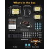 Auxbeam 6 Modes Amber White Series, 4 Packs LED Pod
