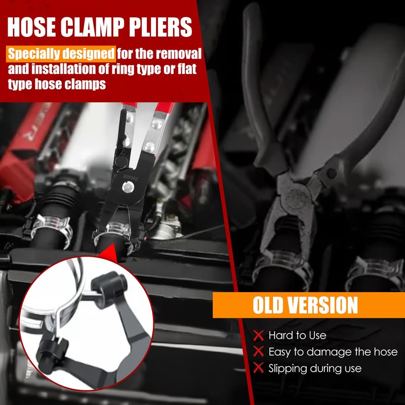 Electrical Connector Pliers Fuel Line Pliers 6Pcs,Hose Remover,Flat Hose Clamp,