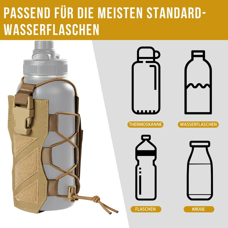 OneTigris Water Bottle Holder MOLLE Field Bottle Bag Carrier Extreme