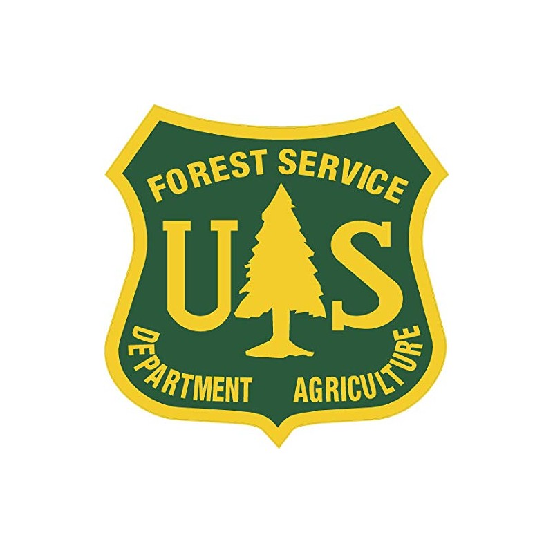 5" Green Us Forest Service Shield Sticker