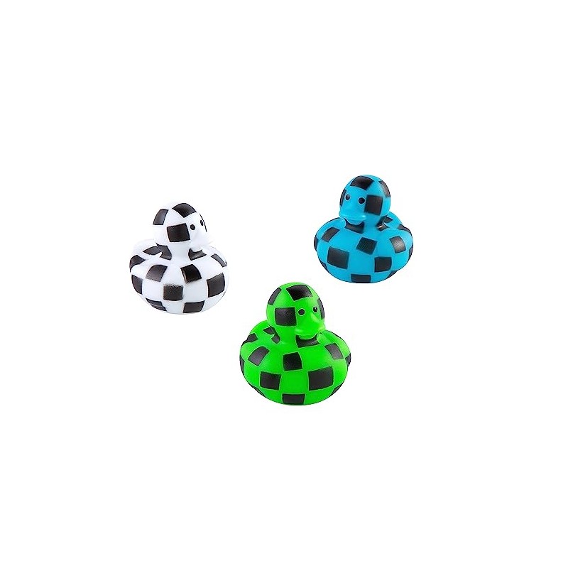 Fun Express Checkerboard Rubber Ducks 12 Pieces