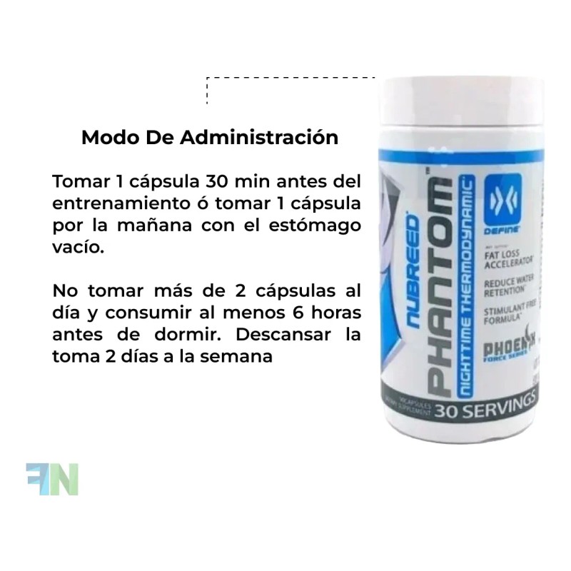 Nubreed Phantom 90 Cpsulas Sin Sabor