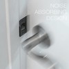 Enhanced Door Silencer Strike Plate with Adhesive Bump Stops -