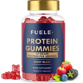 Whey Protein Gummies - Mixed Berry Flavour, 12g High Protein per Serving - Protein Powder Alternative, No Added Sugar, Vegetarian, Convenient Whey Protein Supplement, Muscle Recovery