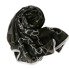 FAIRYGATE Women's Viscose Polyester XXL Colourful Multicoloured Scarves & Scarves for Girls Gift, 5022, 33.5X70.5 Inch