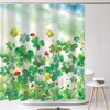 Tititex Green Clovers St. Patrick's Day Spring Shower Curtain Set