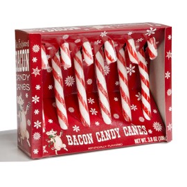 Archie McPhee Bacon Candy Canes, 3.8 Ounce, 6 Pack