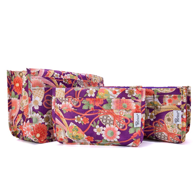 Periea Handbag Organiser - Daisy - Large, Purple Floral