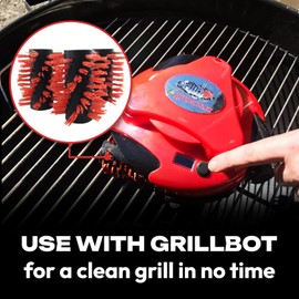 Grillbot Grill Brushes Bundle – Replacement Brushes for Grillbot Automatic Grill Cleaning Robot, Set of 3 Each Stainless Steel, Nylon and Brass Variety Pack