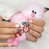 Christmas Santa handmade nail tips - Stiletto M / 크리스마스