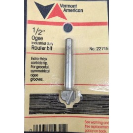 Vermont American Carbide Tipped Ogee Router Bit 1/2" No. 22715 NEW USA