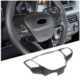 ABS Steering Wheel Cover Trim for Ford Maverick 2022 2023 2024 Interior Decoration Accessories (Matte Black)