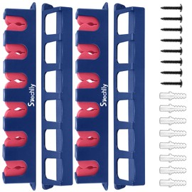 Fishing Pole Holders, Vertical Fishing Rod Rack Holders, Wall Mounted Fishing Rod Holder for Garage, Fishing Pole Holders Up to 6 Rods or Combos in 13.6 Inches, 2 Pair