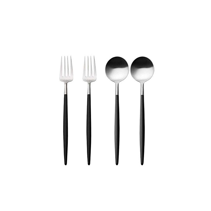 CUTIPOL GOA Black 4-Piece Dinner Set (2 Forks, 2 Spoons),