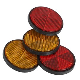 Mobestech 4pcs Car Reflectors Round Vehicle Reflectors for Improved Safety Easy Installation Compatible with Truck Motorcycle and Bicycle Sturdy Construction Warning Reflector