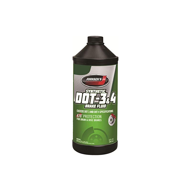 Johnsen's 5032 Premium Synthetic DOT 3 & 4 brake fluids,