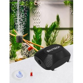 UPETTOOLS Aquarium Air Pump for Fish Tank, Ultra Quiet Fish Tank Air Pump Fish Oxygen Pump Aquarium Bubbler Kit with Air Tubing, Bubble Stone and Check Valve, Fish Tank Aerator Kit