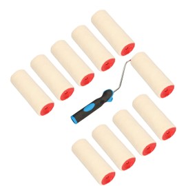 KOTARBAU® Set of 10 Velour Paint Rollers 50 x 150 mm with Rubber Handle Paint Roller Brush Roller Brush Roller Brush for Painting and Renovation