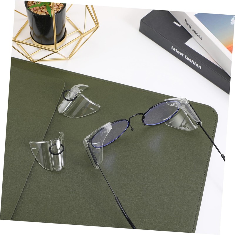 TEHAUX 2 Pairs Safety Eye Glasses Side Protectors Soft Texture