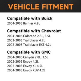 Motorevo Ignition Coil Pack Compatible with Chevy Colorado 2004-2006 2.8L 3.5L Trailblazer 2002-2005, GMC Canyon/Envoy, Hummer H3, Buick Rainier, Isuzu Ascender, i-280/i-290/i-350/i-370 Set of 6 UF303
