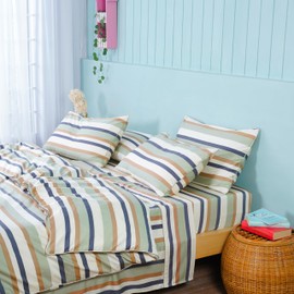 Sheet Story Bamboo Pillow Cases 2 Pack 50x75cm Size - 400 Thread Count, Soft and Cooling Pillowcases 2 pack Hypoallergenic Pillow Covers - Extra Deep Inner Flap and Envelope Closure - Stripe