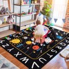 Outer Space Kids Rug,78.7"X59" ABC Alphabet Educational Kids Rugs for