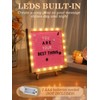 Changeable Felt Letter Board with LED Lights - 10×10" Message