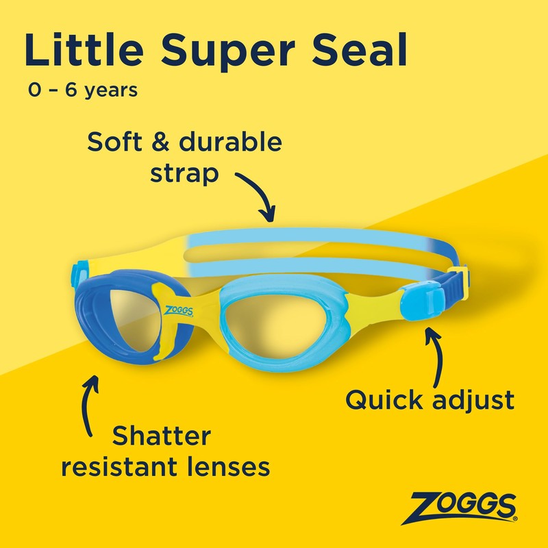 Zoggs Kid's Little Super Seal Swimming Goggles with Quick Adjust