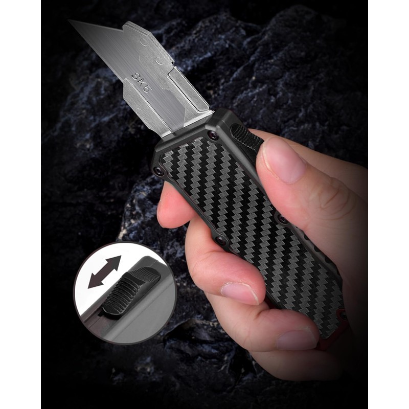 ainhue RU36 Retractable Utility Knife, 3.66 Inch Aluminum Ergonomic Handle
