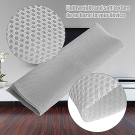 Risegun Speaker Grill Cloth, 140 cm x 50 cm Fabric Dustproof Speaker Stereo Mesh Cloth Protective Grille Dust Protection for Home Stage Speakers KTV (Grey)