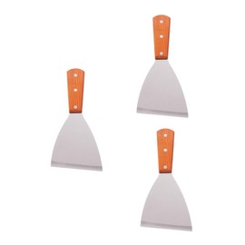 Mikinona 3pcs Stainless Steel Steak Turner Kitchen Gadget Ergonomic Handle for Cooking Pancakes Barbecue Teppanyaki Easy to Clean and Practical