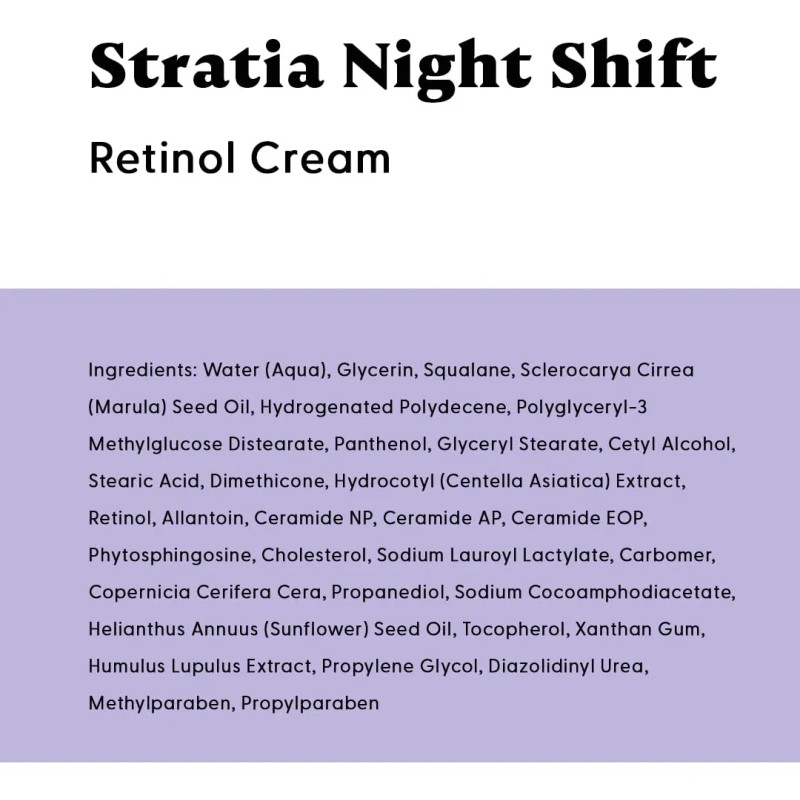 Stratia Night Shift Retinol Cream Hidratante Facial Que Desa