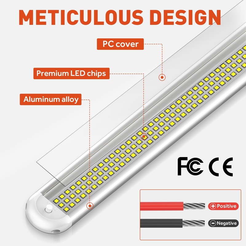 12V LED Interior Light Bar, 120LEDs 28W Led Strip Lights