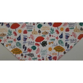 Buster Brown Dog Bandana/Scarf, Tie/Slide on, Nautical, Beach Vibes, XS, S, M, L - S