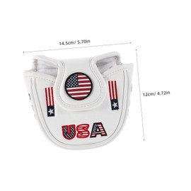 Totority America Golf Putter Covers: Club Head Covers Mallet Head Protectors for Center Shaft Putter Club for Independence Day