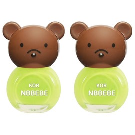 Enbebe Children's Nail Polish, Funny Green, 2pcs / 엔비베베 아동용 매니큐어, 퍼니그린, 2개