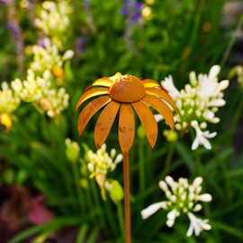 Rustics Garden Stake Iron Plant Sculpture Vintage Outdoor Decoration for Flower Beds Lawns