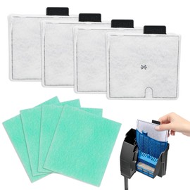 ueslwser CF2 Four-Month Service Kit (4 X Filter Cartridges, 4 X Algaway Pads), Compatible with Interpet Filter, Fish Tank Filter Cartridges for Aquarium Maintenance