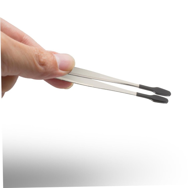 VICASKY 5pcs Stamp Collecting Tweezers Flat Grip Craft Tool for
