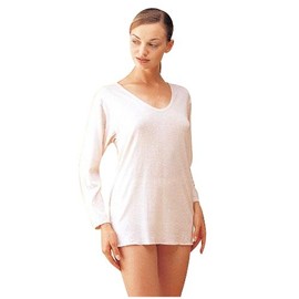 COVES ST741 Silk Noil Women's 3/4 Sleeve Sleeper, L x 2, Pink