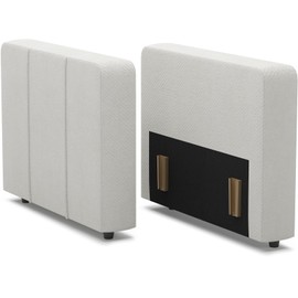 Belffin Velvet Armrest for Modular Sectional Sofa, Armrest Module for Sectional Sleeper Sofa Bed, White