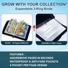 Card Binder, 4- Pocket 400 Cards Sleeves with 50 Removable
