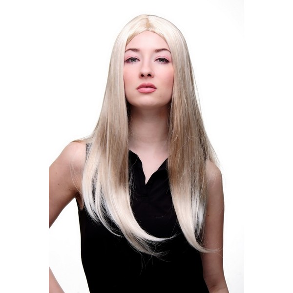 WIG ME UP - SA-151-27T613 Wig Blonde Straight with Middle Parting