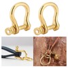 Sunicon 2pcs Metal D-Ring Pure Brass Anchor Shackle Pure Brass