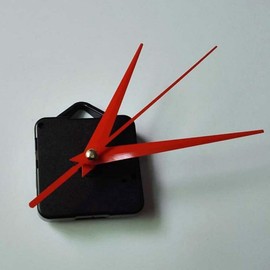 Kichvoe Wall Clock Movement Replacement Kits, Silent Clock Mechanism Maintenance DIY Clock Mechanisms Hands Repair Parts Accessories for Home Hotel School Red