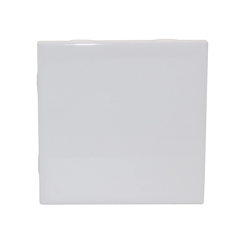 Creative Hobbies 12 Pack of Glossy White Glazed Ceramic Tiles