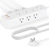 Romatico Power Strip Surge Protector, 12-in-1 Power Bar with Multiple