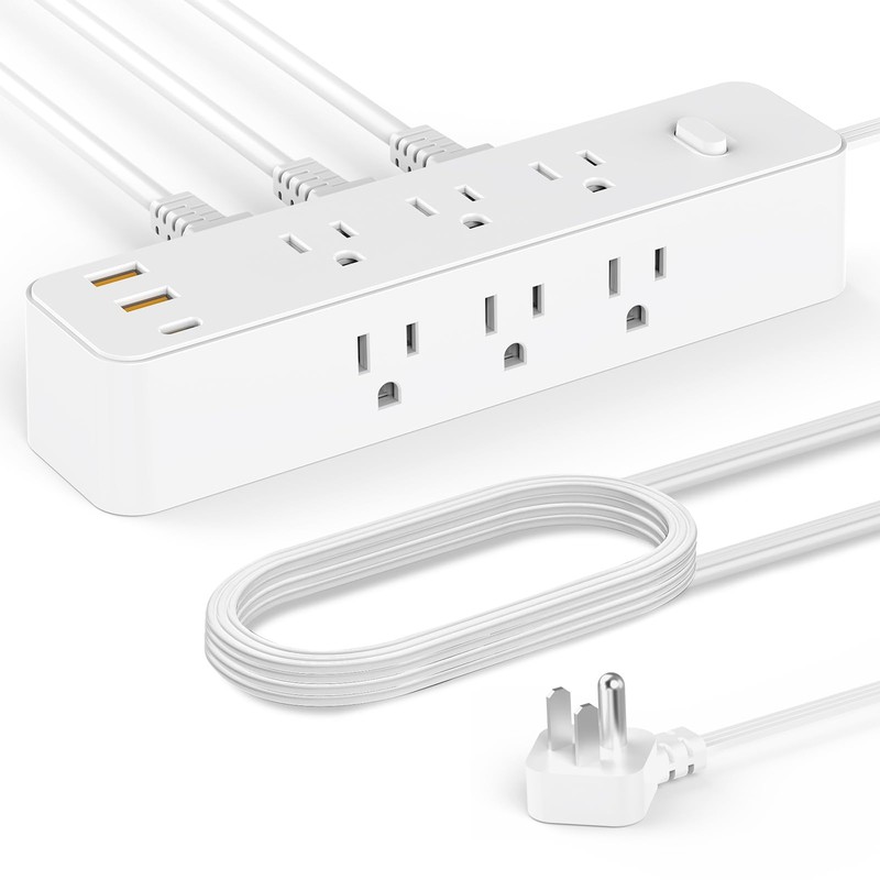 Romatico Power Strip Surge Protector, 12-in-1 Power Bar with Multiple
