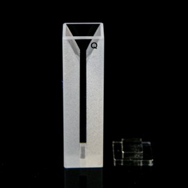 Micro Quartz Cuvette, White Wall, 0.4ml,10mm, Cell, Cuvettes, Spectrometer, 1cm